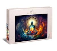Ulmer Puzzleschmiede - Puzzle de 2000 pièces « vol de l'âme » - Puzzle spirituel merveilleusement mis en scène sur le thème du yoga et de la méditation - Pour les puzzles motivés