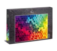 Ulmer Puzzleschmiede - Puzzle de couleur « Spectrum » de 1000 pièces - Structure alvéolée colorée avec de minuscules champs de couleur pour une expérience de puzzle impossible - Qualité supérieure