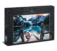 Ulmer Puzzleschmiede - Puzzle « Lac Sauvage » - Puzzle de 2000 pièces - Puzzle du Soir du Lac de Sauvage de Prague, le pittoresque lac de montagne dans les Dolomites, Alpes, Tyrol du Sud