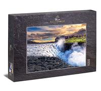 Ulmer Puzzleschmiede - Puzzle Les eaux Sauvages d'Islande: Puzzle 1000 pièces - L'impressionnante Chute d'eau de Dettifoss en Islande