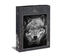 Ulmer Puzzleschmiede - Puzzle Loup: Puzzle 1000 pièces - Loup Gris en Portrait Animalier