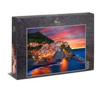 Ulmer Puzzleschmiede - Puzzle Manarola - Puzzle 1000 pièces - Les Cinque Terre, la Riviera Italienne, au Coucher du Soleil