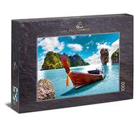Ulmer Puzzleschmiede - Puzzle Paradis: Puzzle 1000 pièces - Image de rêve d'une Plage en Thaïlande avec des Bateaux dans l'eau.