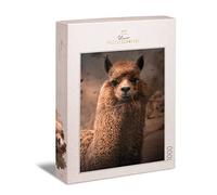 Ulmer Puzzleschmiede - Puzzle « Reine des Andes » - L'alpaga comme Puzzle Classique de 1000 pièces, qualité fabriqué en Allemagne - Portrait d'alpaga d'ambiance comme Puzzle d'animaux