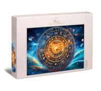 Ulmer Puzzleschmiede - Puzzle signe du zodiaque Zodiac - Motif détaillé avec orbite solaire - Puzzle astrologique de 1000 pièces, qualité fabriqué en
