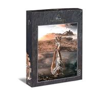 Ulmer Puzzleschmiede - Puzzle Tigre « Grand Avenir » - Puzzle Classique de 1000 pièces, avec Motif Animal poétique - avec Patience et Force, Le bébé Tigre Devient Le Roi des Animaux