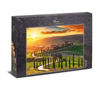 Ulmer Puzzleschmiede - Puzzle Toscane: Puzzle 1000 pièces - Photo pittoresque de la Toscane - Italie en soirée