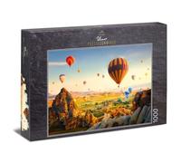 Ulmer Puzzleschmiede - Puzzle Un Voyage de Contes de fées: Puzzle 1000 pièces - Image pittoresque de la Cappadoce en Turquie avec Les célèbres montgolfières.