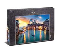 Ulmer Puzzleschmiede - Puzzle Venise - Puzzle 1000 pièces - Coucher de Soleil sur Le Grand Canal à Venise