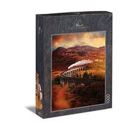Ulmer Puzzleschmiede - Puzzle « Viaduc de Glenfinnan » - Puzzle pittoresque de 1000 pièces d'Écosse - Le viaduc ferroviaire dans les Highlands d'Écosse - Motif célèbre du film