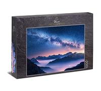 Ulmer Puzzleschmiede - Puzzle « Voie lactée » - Puzzle Spatiale Classique de 1000 pièces - Visibilité Fantastique dans l'univers au-Dessus du Brouillard et du Ciel Nocturne dans Les Montagnes