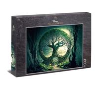 Ulmer Puzzleschmiede - Vieille forêt des druides - Puzzle celtique arbre de vie avec 1000 pièces - Monde mystique entre nature et magie - Qualité fabriquée en Allemagne