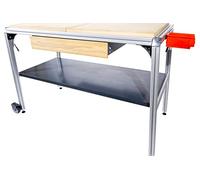 Ulmia 196809 Tablette (Table Multifonction MFT1200, Charge maximale 100 kg, tôle d'acier courbée + Poudre RAL 7016), Métal, Ablageboden Stahlblech