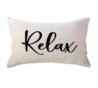 ULOVE LOVE YOURSELF Housse de Coussins Décoratifs Lombaire Relax Rectangulaire pour Canapé, Plage, Porche, Banc - 30,5 x 50,8 cm - Cadeau de Pendaison de Crémaillère - Beige