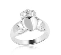 Uloveido Bague de Claddagh en forme de cœur pour homme - Plaqué or - Y981, UK Size P1/2(57mm), Acier inoxydable, Aucune pierre précieuse