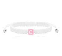 Uloveido Bracelet d'amitié tissé pour femme, fait à la main, corde blanche, bracelet de surfeur, bracelet de plage réglable avec lettre de A à Z, Adjustable, Polyester, Pas de pierre précieuse
