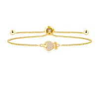 Uloveido Bracelet de mode mignon avec éléments marins en forme de tortue et de poisson - Bracelet à fermoir coulissant réglable avec chaîne en boîte pour filles et femmes, Réglable, Métal, Zircone