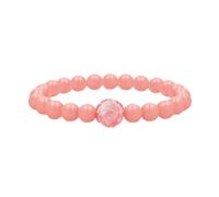 Uloveido Bracelet extensible à perles phosphorescentes - Bijou floral en pierre lumineuse rose - Bracelet élastique sans fermoir pour femme YS5622