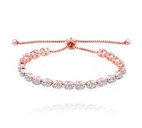 Uloveido Bracelet rivière à maillons réglables pour femme avec oxyde de zirconium