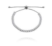 Uloveido Bracelet rivière à maillons réglables pour femme avec oxyde de zirconium