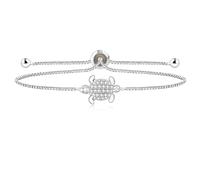 Uloveido Bracelet tendance en forme de tortue de poisson de mer - Fermoir papillon réglable - Pour filles et femmes, Adjustable, Laiton, Oxyde de zirconium