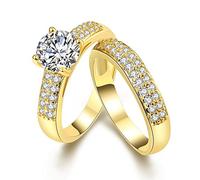 Uloveido Femme Homme Laiton Oxyde de Zirconium