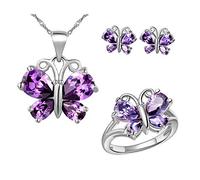 Uloveido Femme Laiton purple Violet Cristal