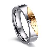 Uloveido Femme Mixte Acier Oxyde de Zirconium