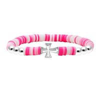 Uloveido Libre et romantique Bohème Femme Croix Bracelet en argile polymère élastique Bracelet Meilleur cadeau pour la famille, petite amie, et meilleures amies lors de fêtes et Saint-Valentin Y4438,