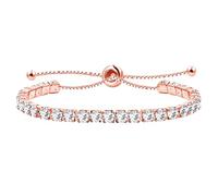 Uloveido or rose réglable curseur argent Bolo boucle bracelet de tennis pour les filles et les femmes serti de diamants artificiels y4043