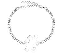 Uloveido Y4296 Lot de 2/3/4/5 bracelets personnalisés en acier inoxydable pour meilleure amie, meilleure amie, famille, amant, amitié, relation, ensemble cadeau Y4296, Adjustable, Acier inoxydable,