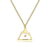 Uloveido Y559-UK Collier avec pendentif rond en acier inoxydable véritable graine de moutarde, Résine, Pas de pierre précieuse