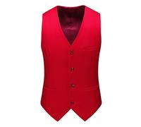 ULPUDFAO Blazer Sans Manche, Gilet Classique À Simple Boutonnage, Couleur Unie, Sans Manches, Formel, Respirant, Décontracté, Coupe Ajustée, Pour Robe De Soirée De Mariage, Haut Pour Hommes, Ro