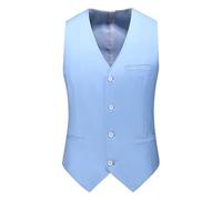 ULPUDFAO Gilet Homme Formel Costume, Gilet Classique À Simple Boutonnage, Couleur Unie, Sans Manches, Formel, Respirant, Décontracté, Coupe Ajustée, Pour Robe De Soirée De Mariage, Haut Pour Ho