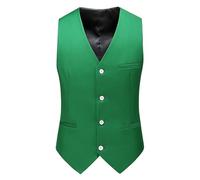 ULPUDFAO Gilet Homme Formel Costume, Gilet Classique À Simple Boutonnage, Couleur Unie, Sans Manches, Formel, Respirant, Décontracté, Coupe Ajustée, Pour Robe De Soirée De Mariage, Haut Pour Ho