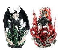 Ulquiorra Cifer Lot de 2 figurines Black Wing Ulquiorra Action Figurine Anime Horned Ichigo/Hollow Ichigo avec modèle de base, sculpture de position de combattant avec base Objets de collection