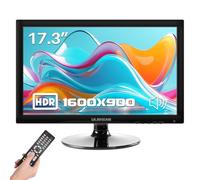 Ulrhzar Écran PC de 17,3", écran LCD 1600 x 900, 16:9 60 Hz, haut-parleur HDMI VGA intégré, USB C, écran d'ordinateur pour Raspberry Pi Switch PS4/5 ordinateur portable