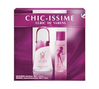 ULRIC DE VARENS - Coffret Parfum Femme Chic-Issime - Eau de Parfum 75 ml + Déodorant Spray 125 ml - Floral Blanc - Made in France