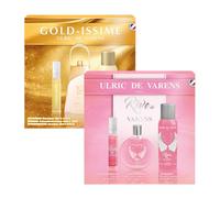 ULRIC DE VARENS - Set 2 Coffret Parfums Femme - 1 Gold-Issime EDP 75ml + Vapo Spray 20ml + Deo 125ml - 1 Rêve de Varens EDP 50ml + Vapo Spray 20ml + Deo 125ml