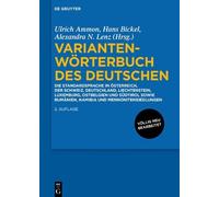 Ulrich Ammon Variantenwörterbuch des Deutschen (Poche)