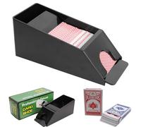 Ulsam Blackjack Shoe Collection Distributeur de cartes à jouer, 4 jeux de cartes de taille casino, chaussures de cartes pour jeux de poker de taille standard, chaussures de blackjack et plateau de