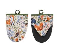 Ulster Weavers - Gants de Four à Micro-Ondes Animaux de la forêt (18 x 14,5 cm) - 100% Coton - 1 Paire - Gants de Cuisine résistants à la Chaleur - Lavable - Lapin, Hibou et Renard - Accessoires de