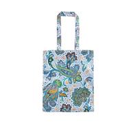 Ulster Weavers Sac en PVC - 100% coton durable avec revêtement facile à nettoyer et doublure en polyester, usage quotidien, facile à nettoyer, construction robuste, taille M, cachemire italien, bleu,