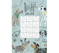 Ulster Weavers Torchon 100 % coton édition limitée Calendrier 2024 des jours des chiens