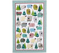 Ulster Weavers Torchon 100 % coton, multicolore, motif mouton à pois de Noël