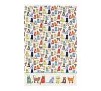 Ulster Weavers Torchon à Vaisselle Catwalk 100% Coton - avec Un Joli Motif Chat Multicolore dessiné à la Main - Cadeaux de Cuisine et de Cuisine pour Les boulangers et Les Chefs - Gamme d'ustensiles