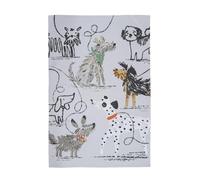 Ulster Weavers - Torchon à Vaisselle pour Chiens Art au Pinceau (74 x 48 cm) - 100% Coton - Lavable - Torchon à Vaisselle pour Chiens en Gris - Accessoires de Cuisine et décoration sur Le thème des