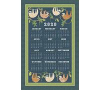 Ulster Weavers Torchon Suspendu en Coton avec Calendrier 2020 Fabriqué en Irlande, Multicolore, 48 x 74 cm