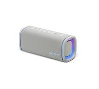 Sony ULT FIELD 5 - Enceinte portable Bluetooth puissante, batterie 25 heures, 2 modes ULT POWER SOUND, IP67, étanche à l'eau et à la poussière, éclairage à 360°, bandoulière amovible, compacte - Blanc