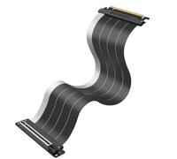 ULT-WIIQ Câble d'extension GPU 5.0 Gen 5 x16, 128 Go/s ultra flexible pour RTX 5090/5080 RX 9070, support de GPU vertical blindé pour boîtier ITX Mid Full Tower, 180° droit, 50 cm, noir